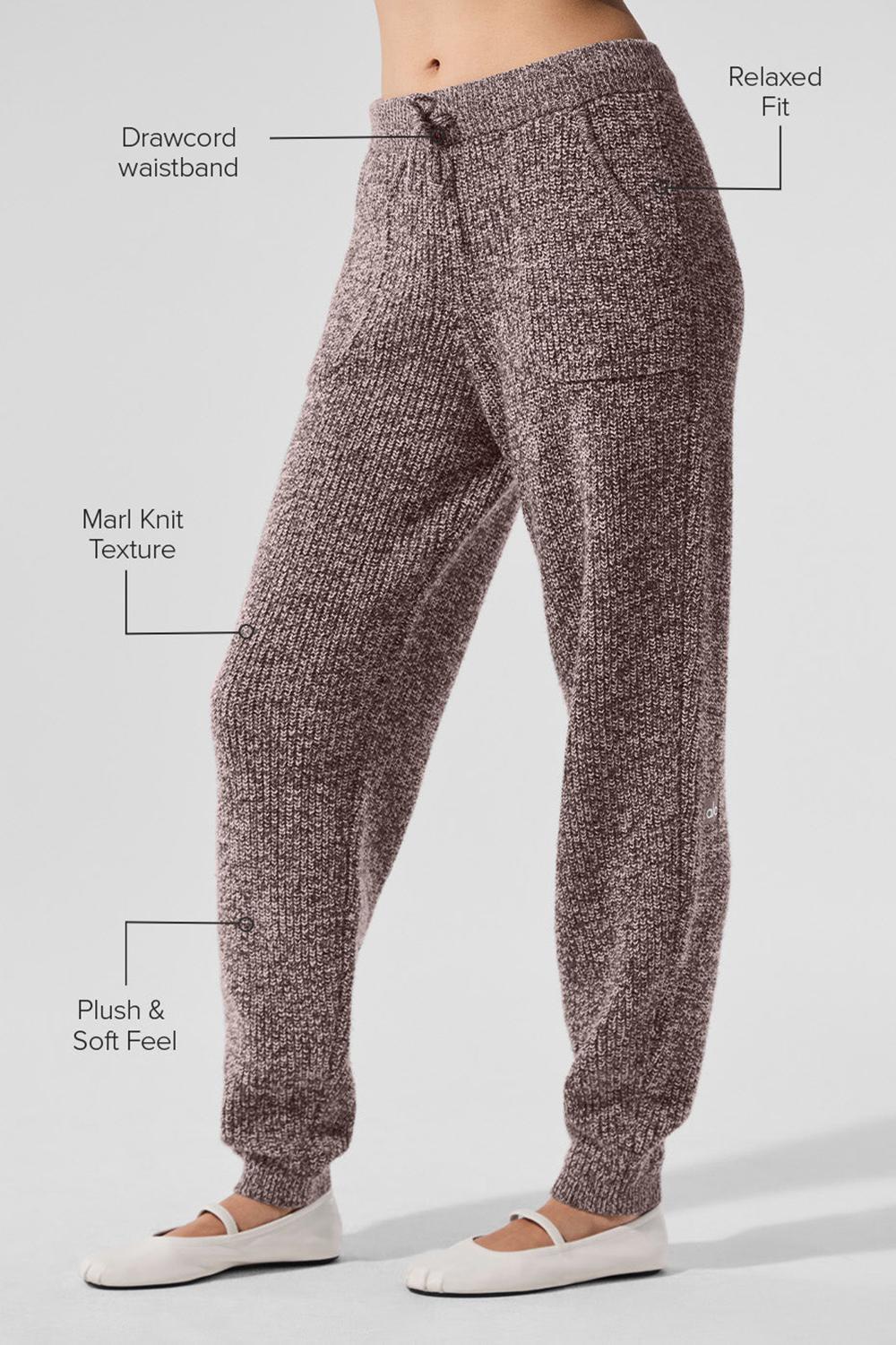 Mushroom Marl Women Alo Yoga Marl Sweater Pant | Australia  45718-MEWF
