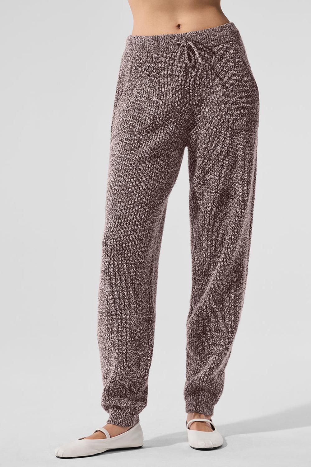 Mushroom Marl Women Alo Yoga Marl Sweater Pant | Australia  45718-MEWF