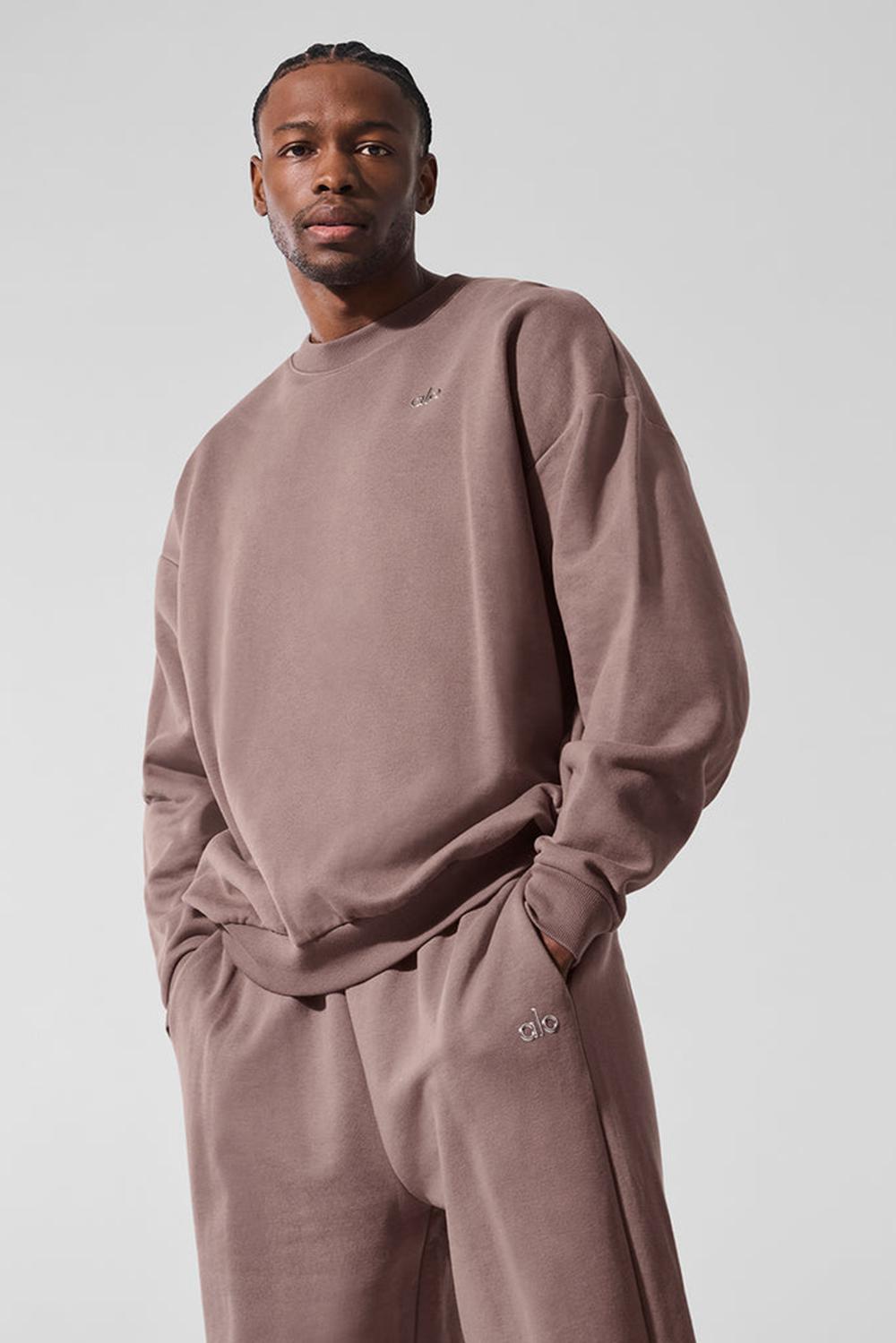 Mushroom Men Alo Yoga Accolade Crew Neck Pullover | Australia  97385-AQWD