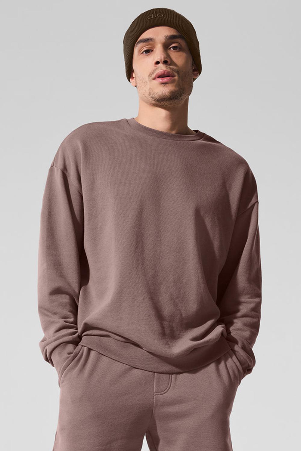 Mushroom Men Alo Yoga Chill Crew Neck Pullover | Australia  26514-CPZI