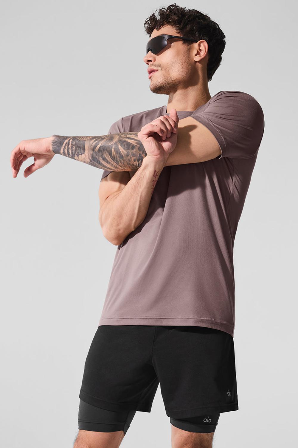Mushroom Men Alo Yoga Conquer Reform Crewneck Short Sleeve | Australia  50693-WVHE