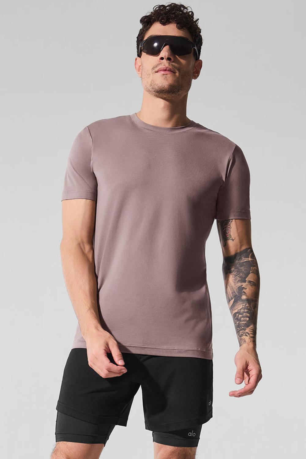 Mushroom Men Alo Yoga Conquer Reform Crewneck Short Sleeve | Australia  50693-WVHE