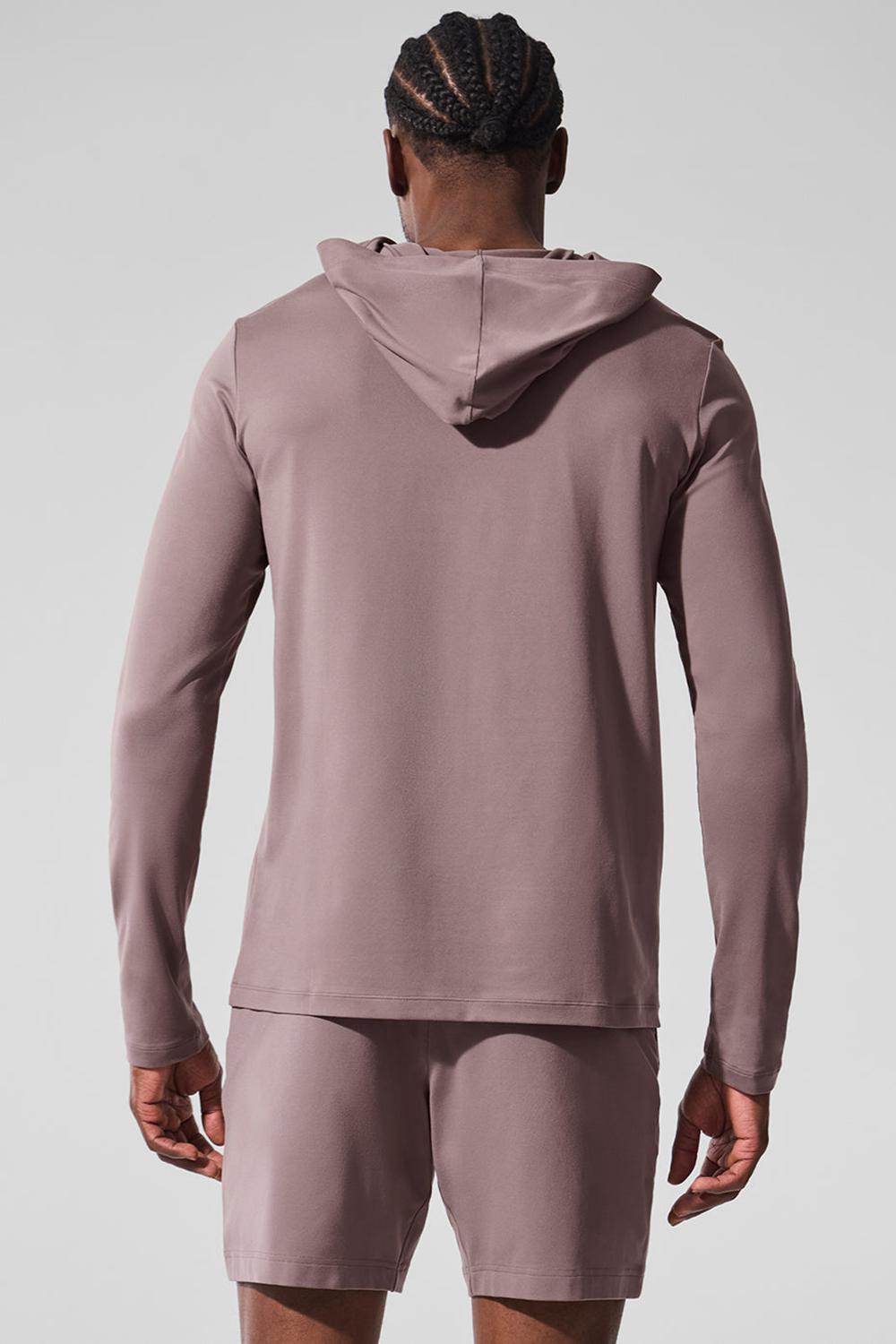 Mushroom Men Alo Yoga Conquer Reform With Hood Long Sleeve | Australia  65932-BYUP