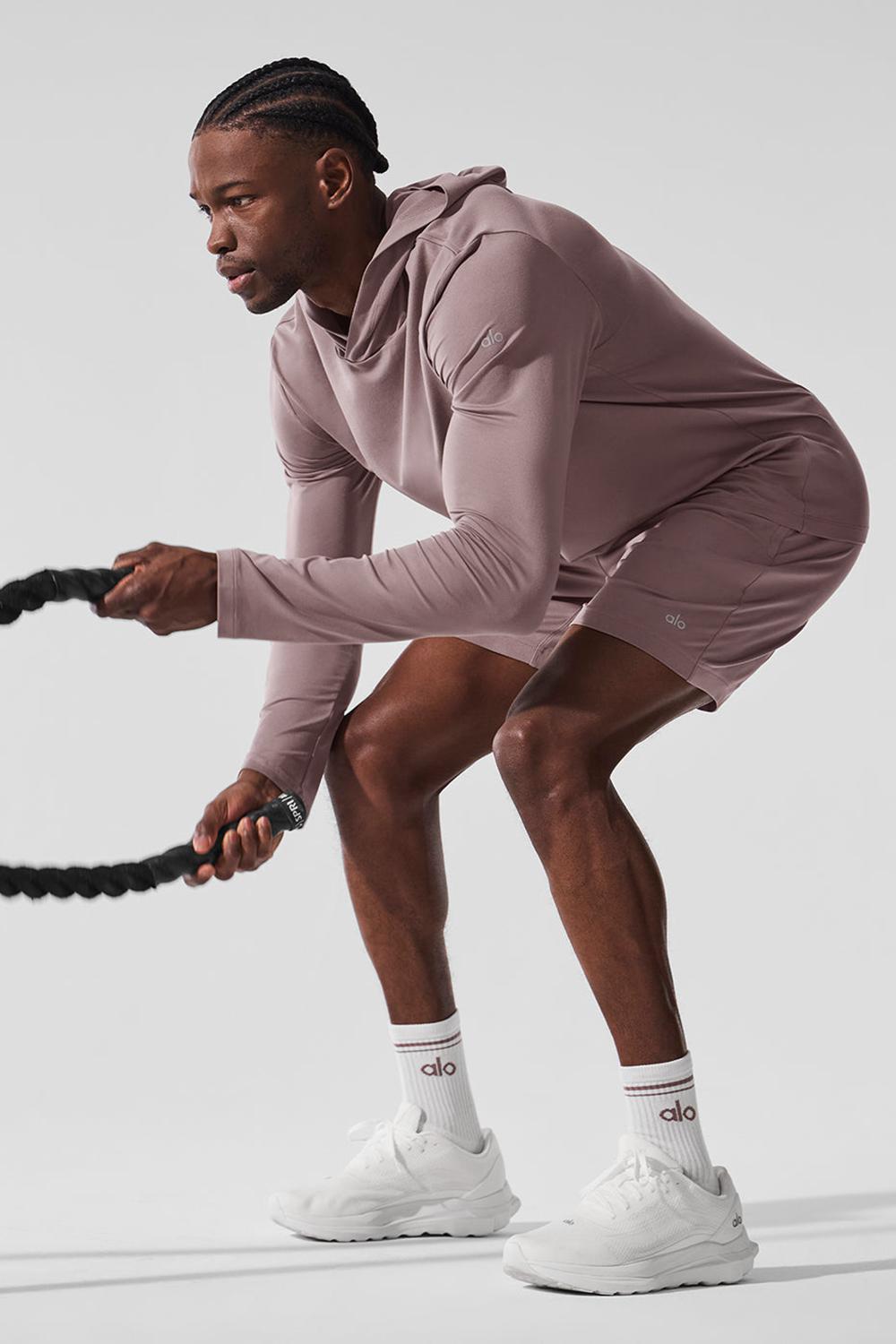 Mushroom Men Alo Yoga Conquer Reform With Hood Long Sleeve | Australia  65932-BYUP