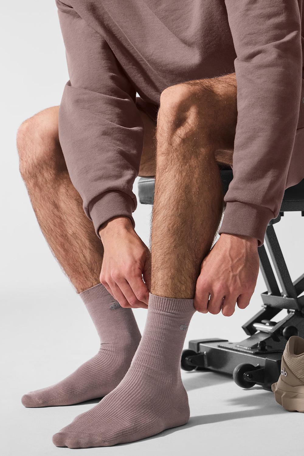 Mushroom Men Alo Yoga Unisex Half-Crew Understated Sock | Australia  01973-WVIN
