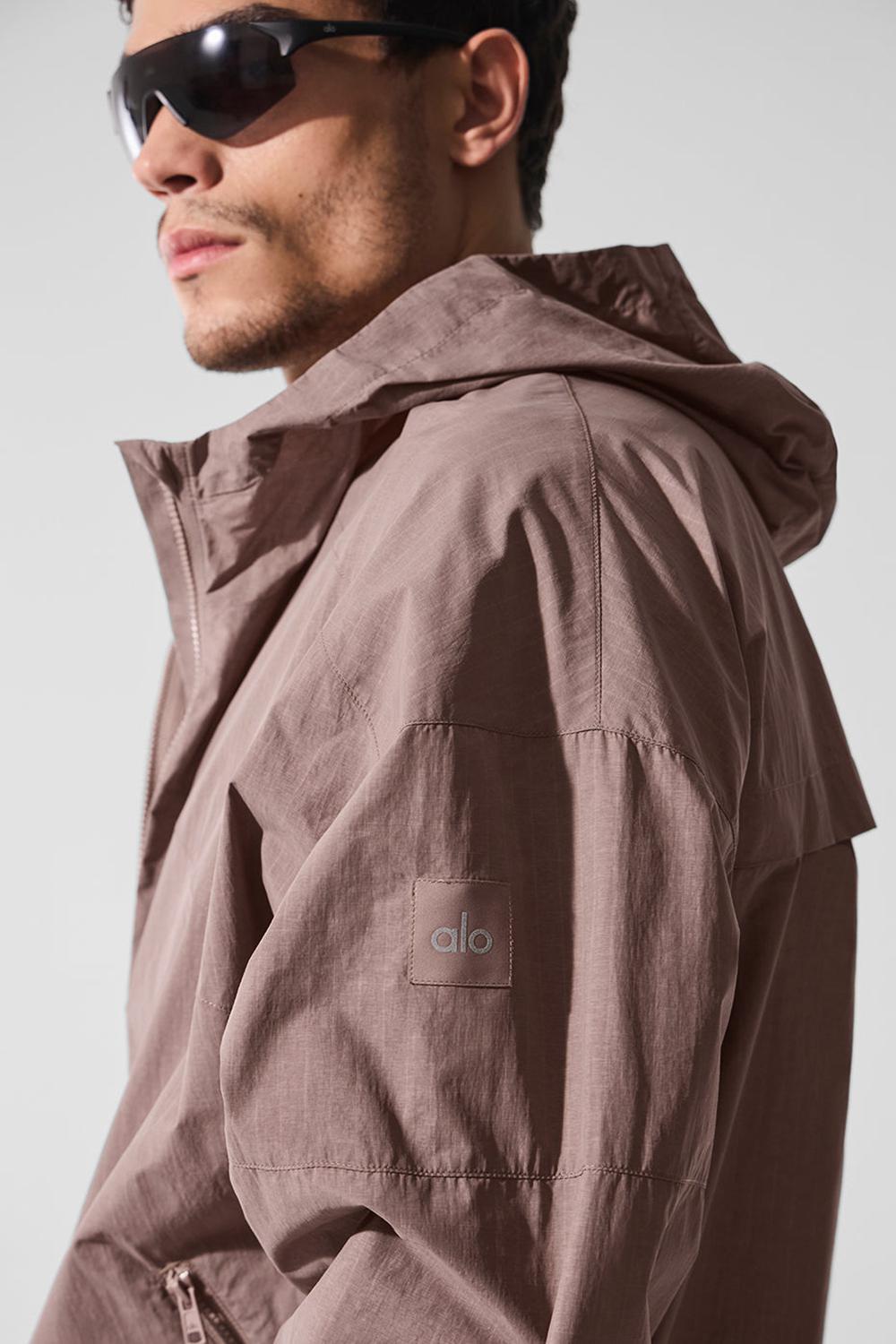 Mushroom Men Alo Yoga Vantage Nylon Ripstop Track Jacket | Australia  97853-TVQJ