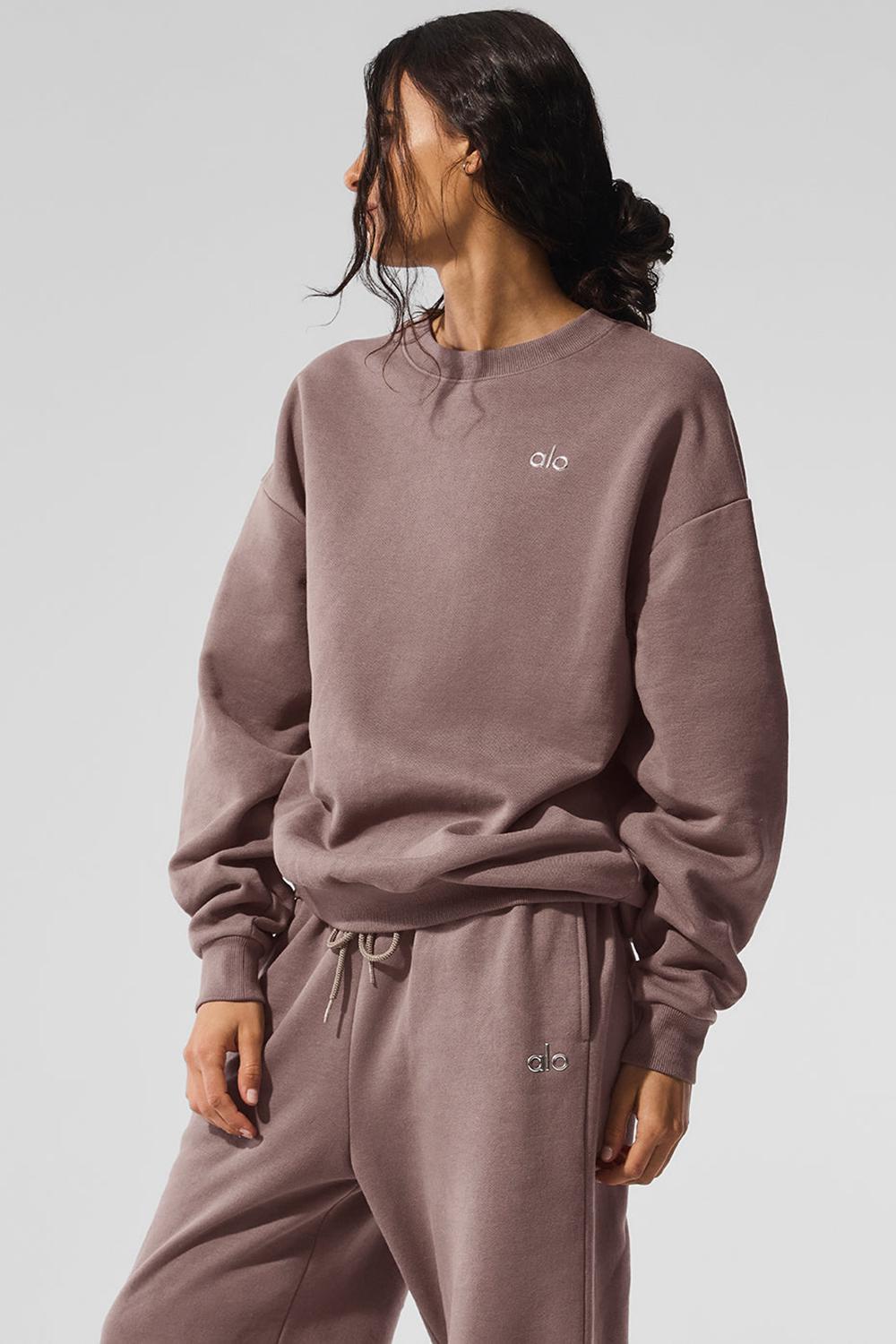 Mushroom Women Alo Yoga Accolade Crew Neck Pullover | Australia  53812-VNLB