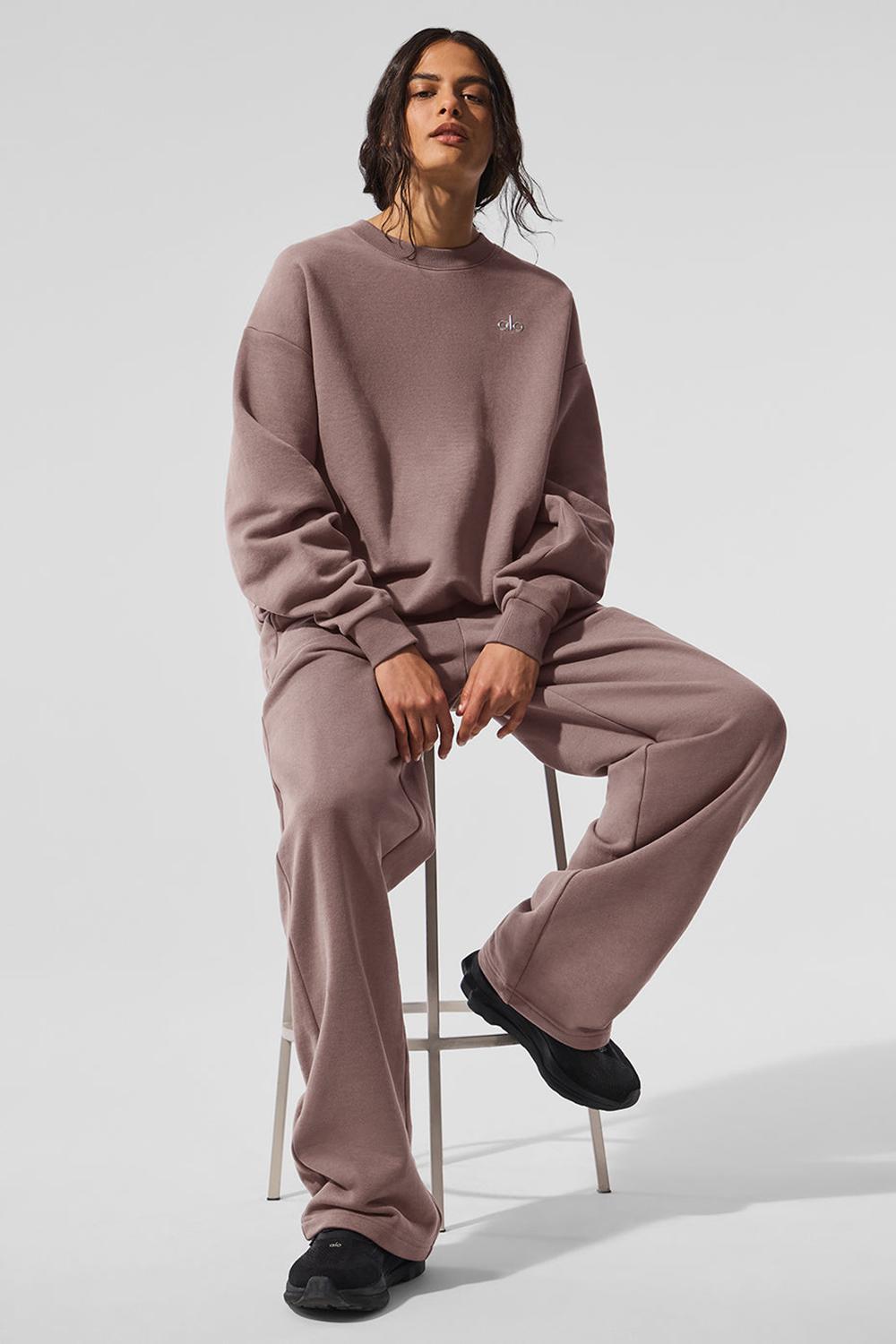 Mushroom Women Alo Yoga Accolade Crew Neck Pullover | Australia  53812-VNLB