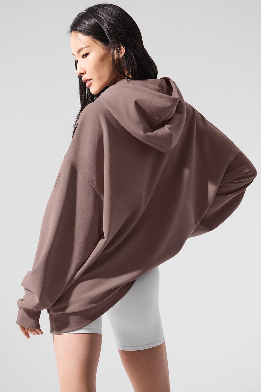 Mushroom Women Alo Yoga Double Take Hoodie | Australia  81563-YLOT