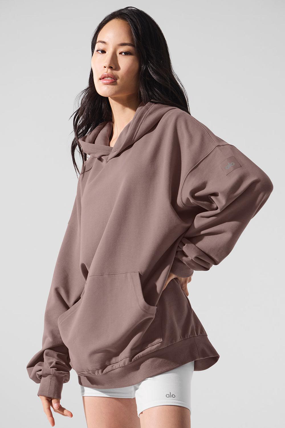 Mushroom Women Alo Yoga Double Take Hoodie | Australia  81563-YLOT