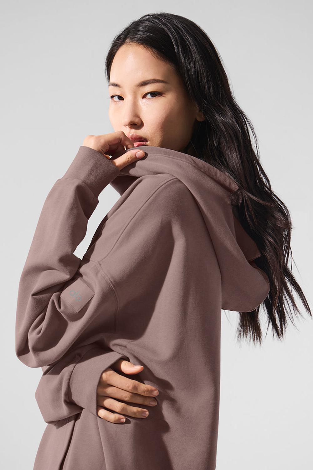 Mushroom Women Alo Yoga Double Take Hoodie | Australia  81563-YLOT