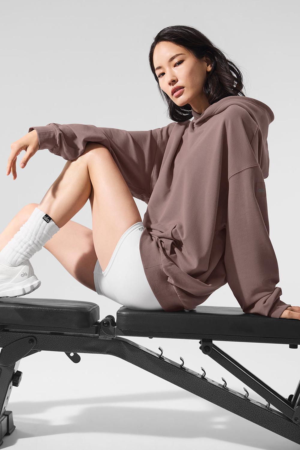 Mushroom Women Alo Yoga Double Take Hoodie | Australia  81563-YLOT