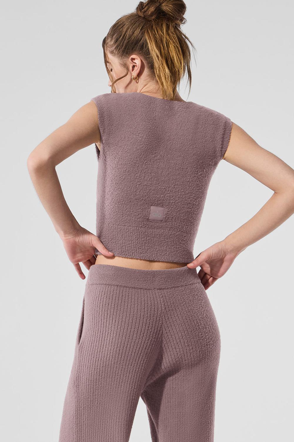Mushroom Women Alo Yoga Snuggle Up Short Sleeve | Australia  49716-YOZS