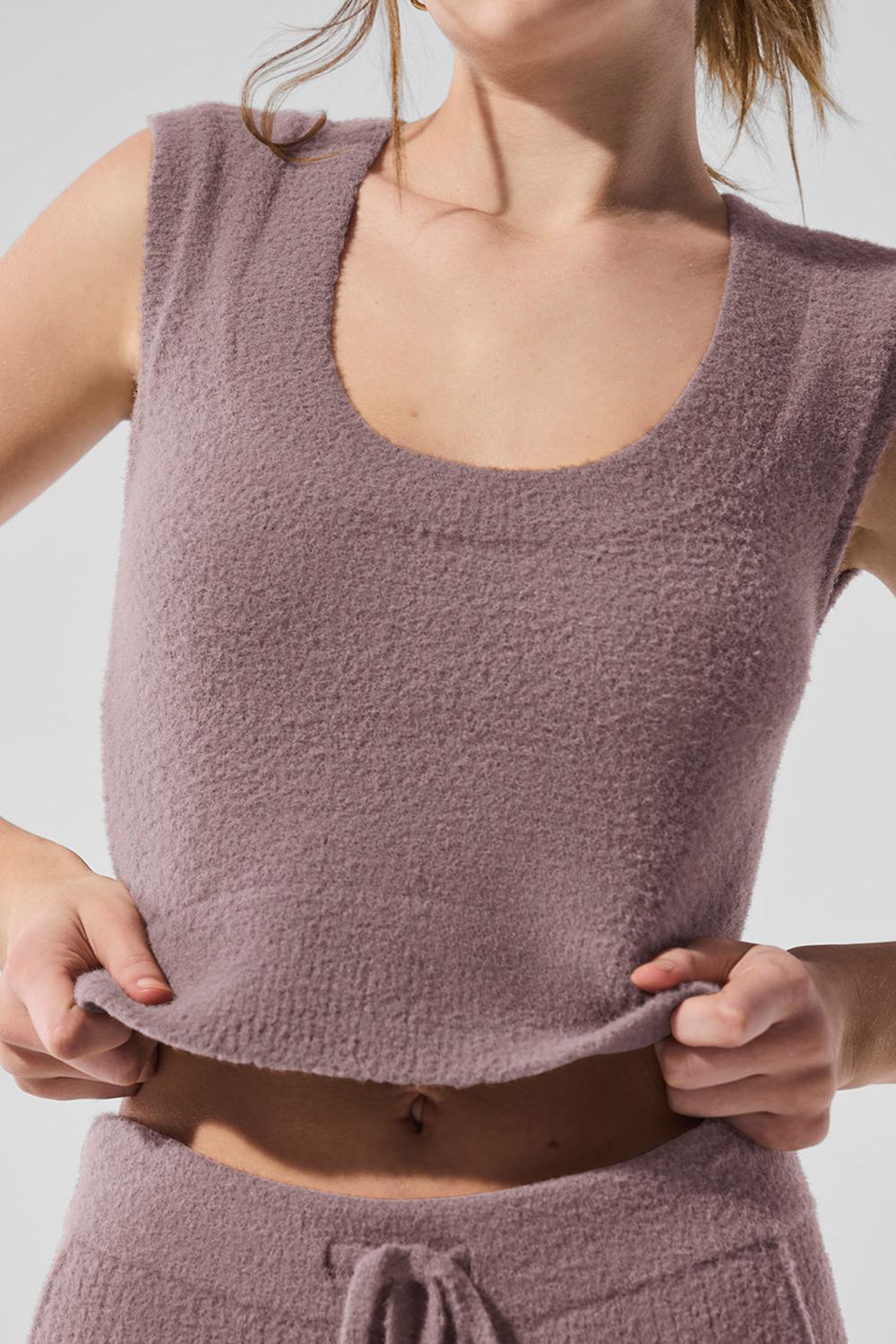 Mushroom Women Alo Yoga Snuggle Up Short Sleeve | Australia  49716-YOZS
