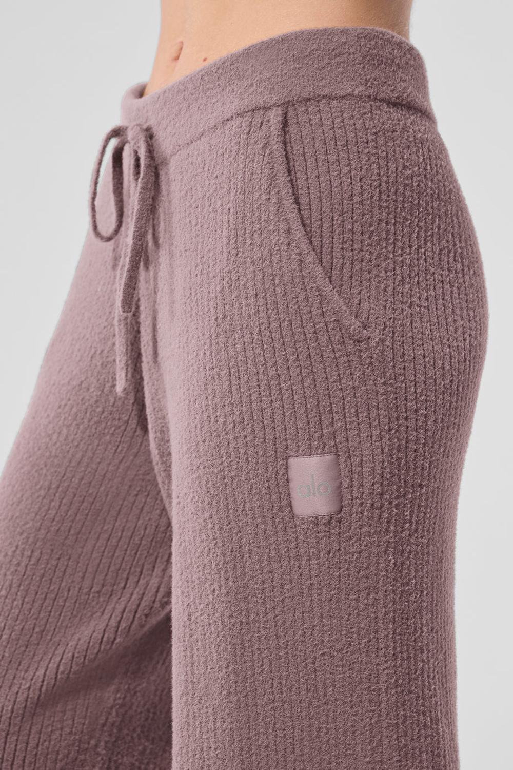 Mushroom Women Alo Yoga Snuggle Up Sweater High-Waist Wide Leg Pant | Australia  54937-FVZI