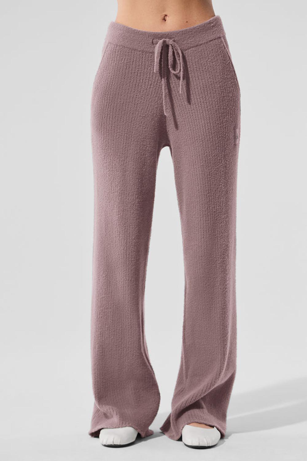 Mushroom Women Alo Yoga Snuggle Up Sweater High-Waist Wide Leg Pant | Australia  54937-FVZI
