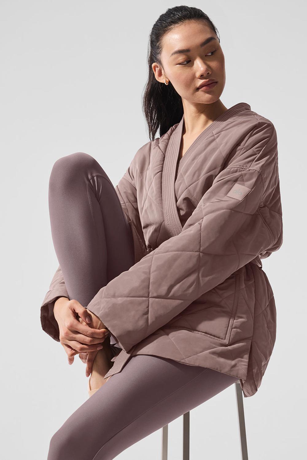Mushroom Women Alo Yoga Urbanite Wrap Puffer Jacket | Australia  52874-JKSC