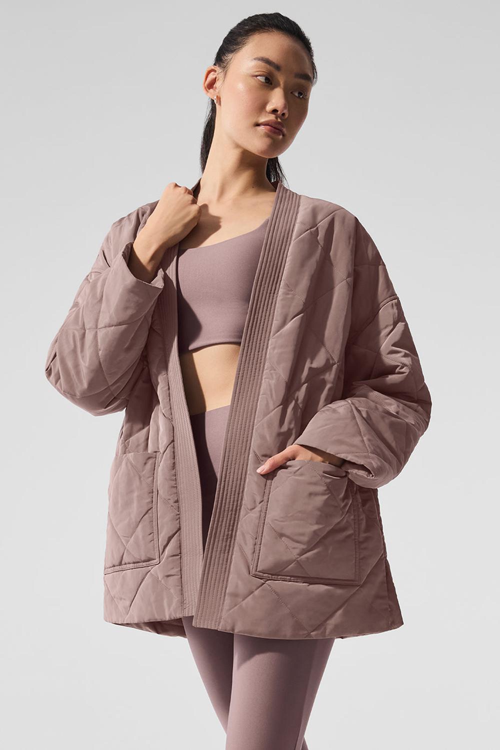 Mushroom Women Alo Yoga Urbanite Wrap Puffer Jacket | Australia  52874-JKSC