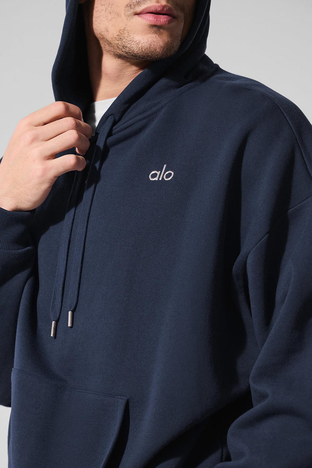 Navy Men Alo Yoga Accolade Hoodie | Australia  59127-ZYBT