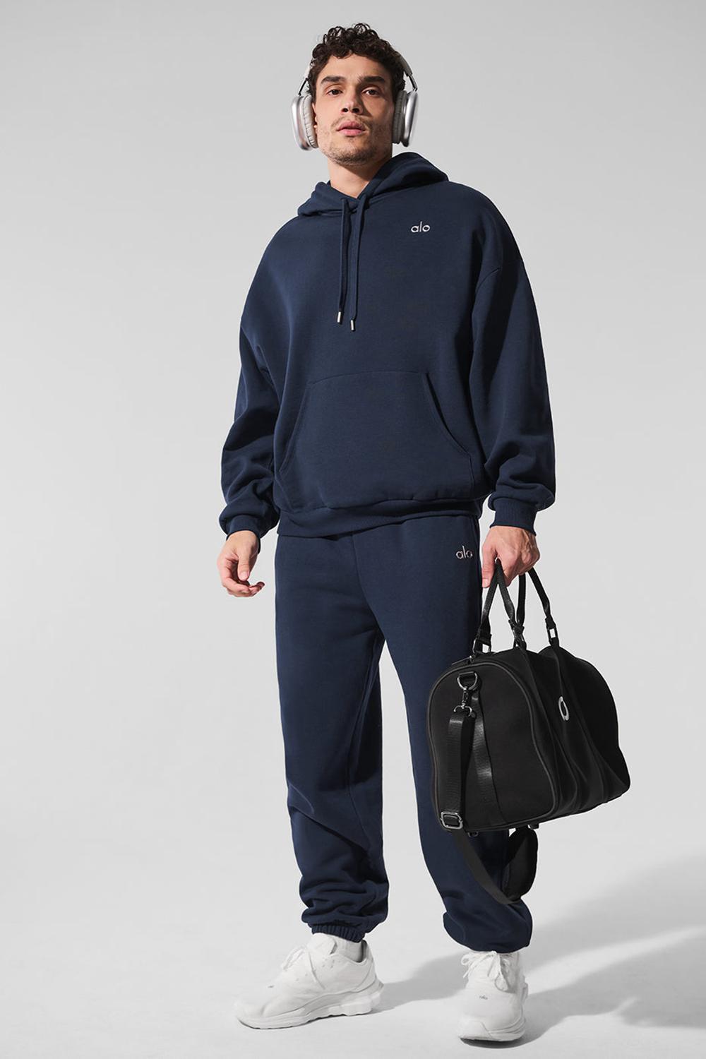 Navy Men Alo Yoga Accolade Hoodie | Australia  59127-ZYBT