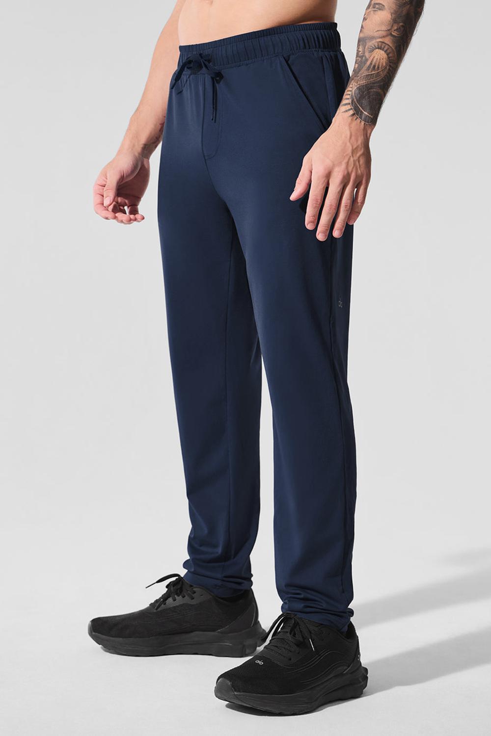 Navy Men Alo Yoga Conquer Pulse Pant | Australia  45192-KPGU
