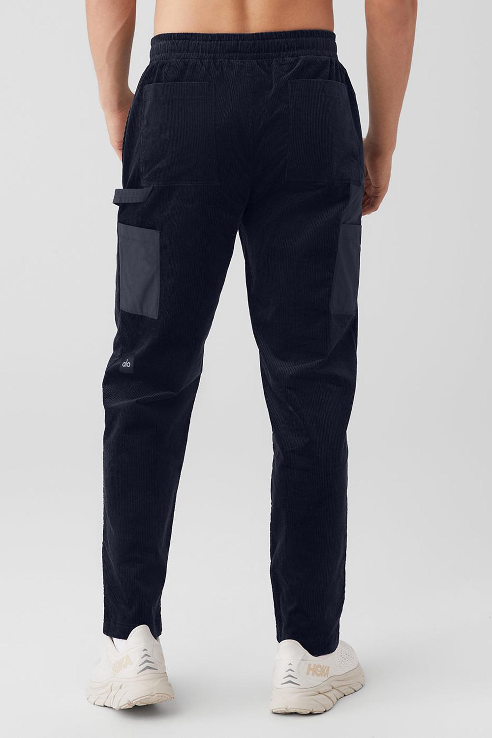 Navy Men Alo Yoga Corduroy District Sweatpant | Australia  86035-JYSC