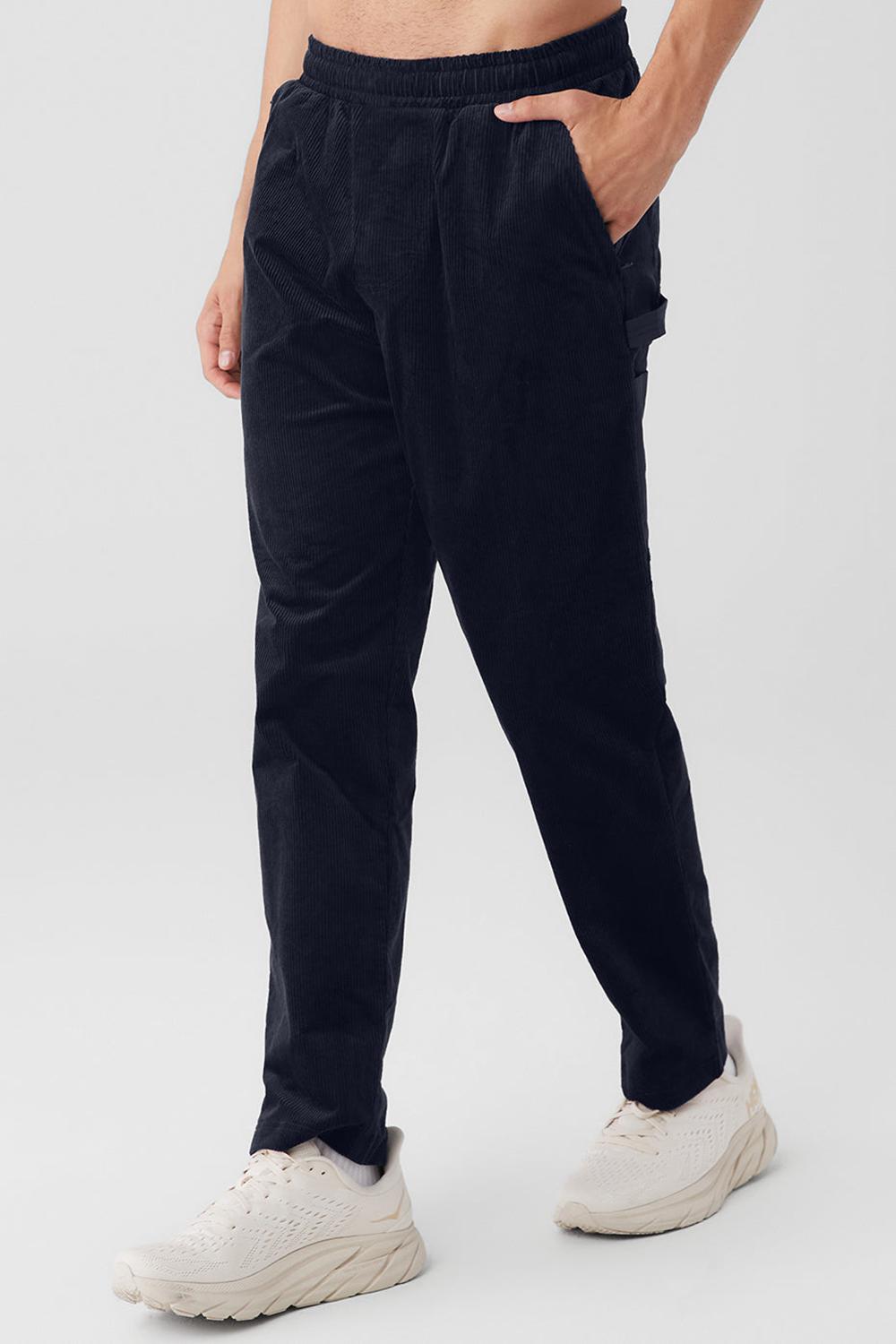 Navy Men Alo Yoga Corduroy District Sweatpant | Australia  86035-JYSC