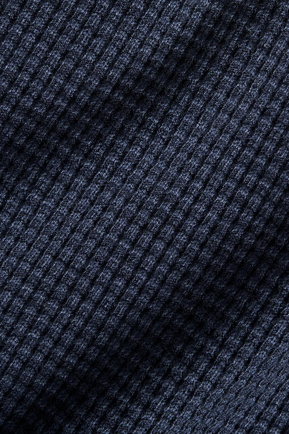 Navy Men Alo Yoga Elevate Waffle Crew Long Sleeve | Australia  05617-TVEF