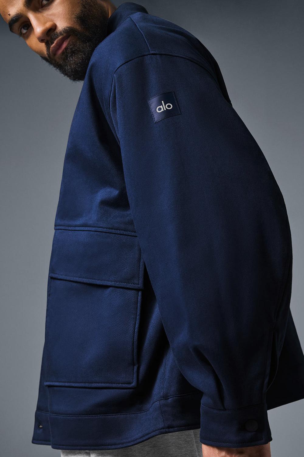 Navy Men Alo Yoga Unisex One Up Jacket | Australia  48716-FQJB