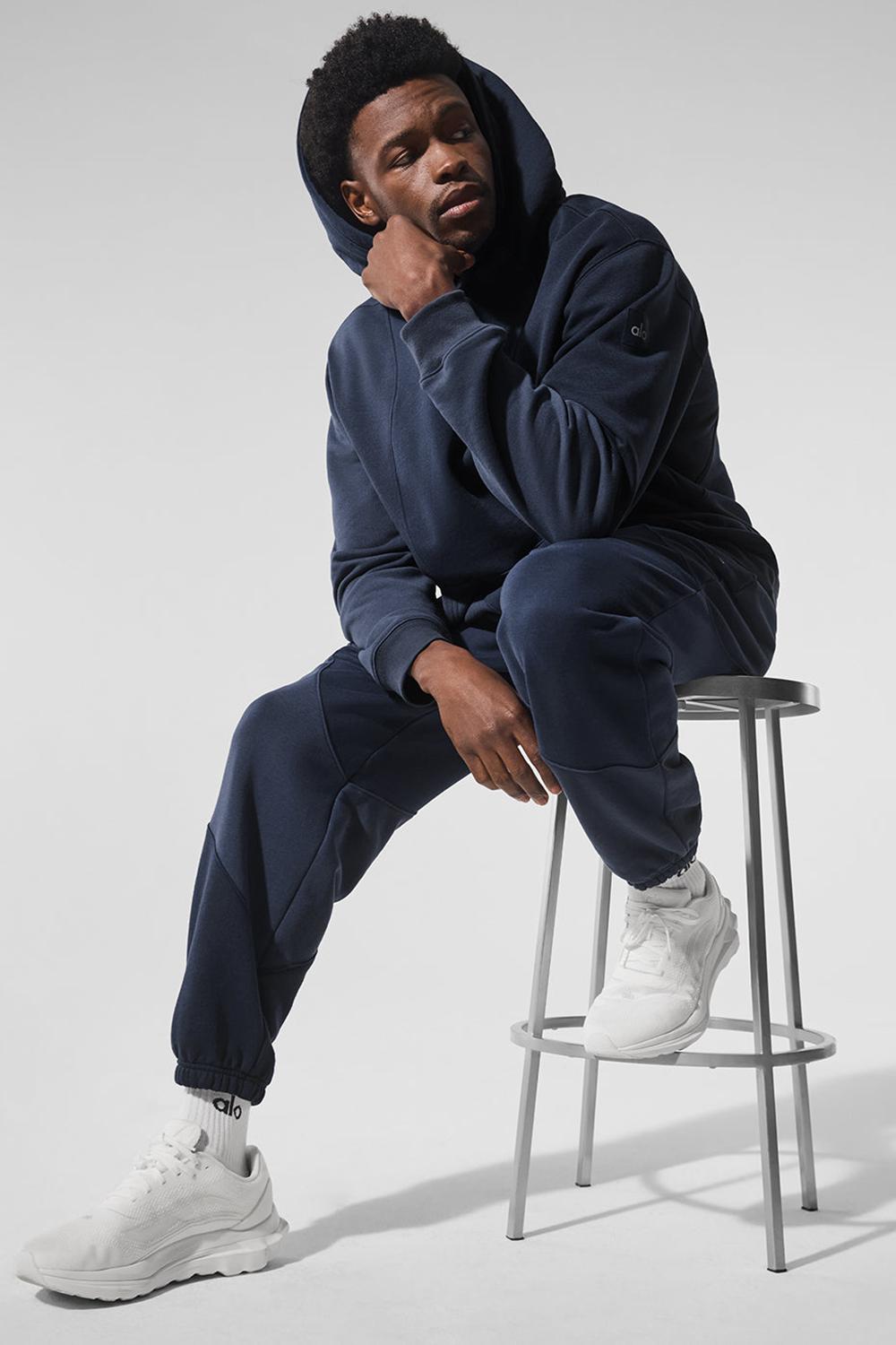 Navy Tonal Men Alo Yoga Make Waves Hoodie | Australia  30928-CKFA