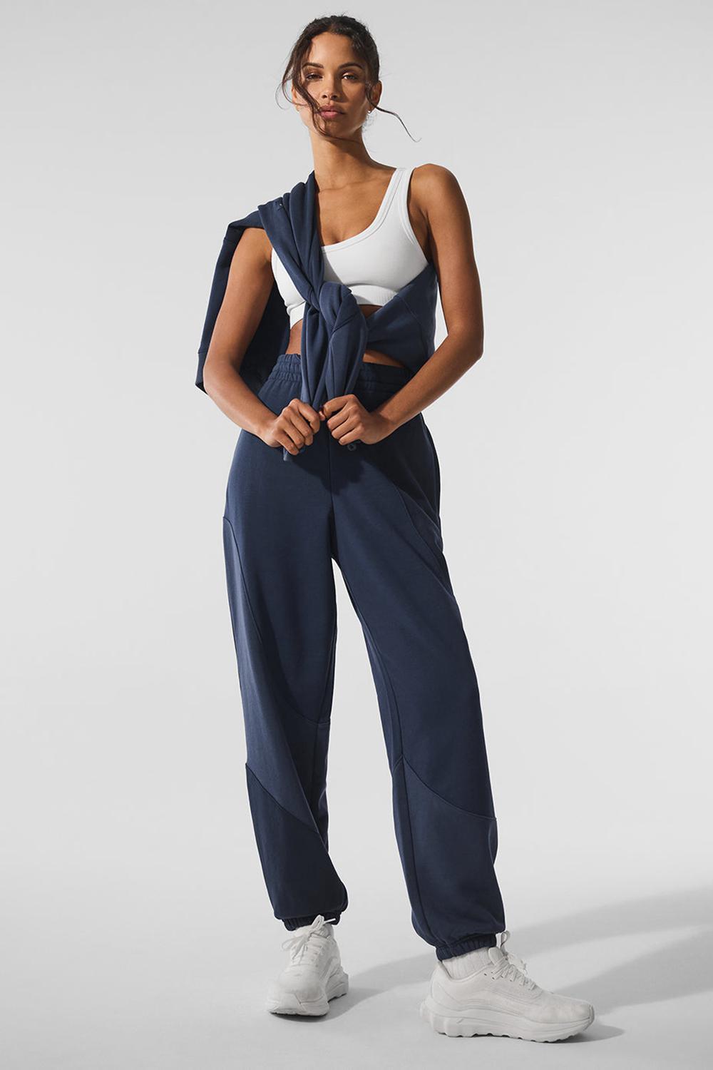 Navy Tonal Women Alo Yoga Make Waves Sweatpant | Australia  90354-LBRG