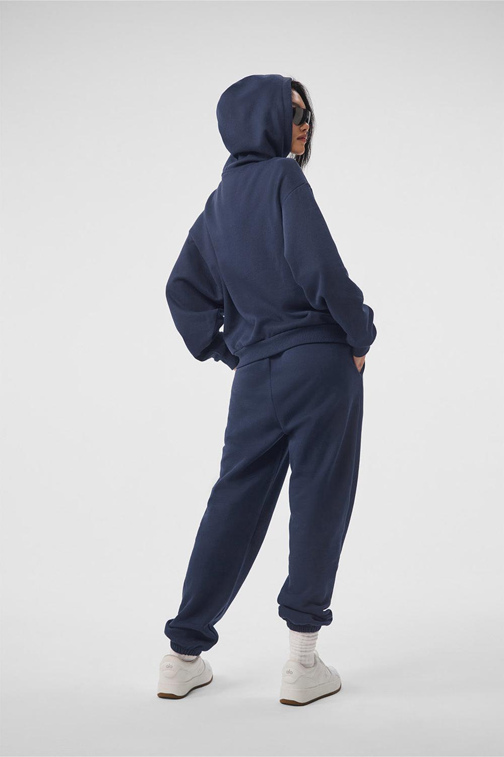 Navy Women Alo Yoga Accolade Hoodie | Australia  54712-NFMS