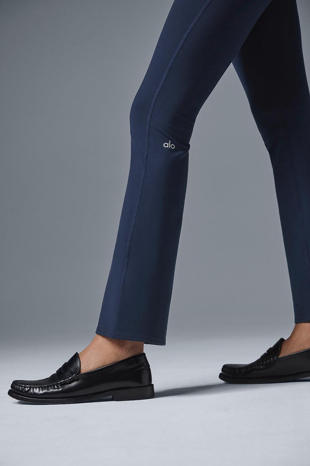 Navy Women Alo Yoga Airbrush High-Waist 7/8 Bootcut Legging | Australia  26351-YTZH
