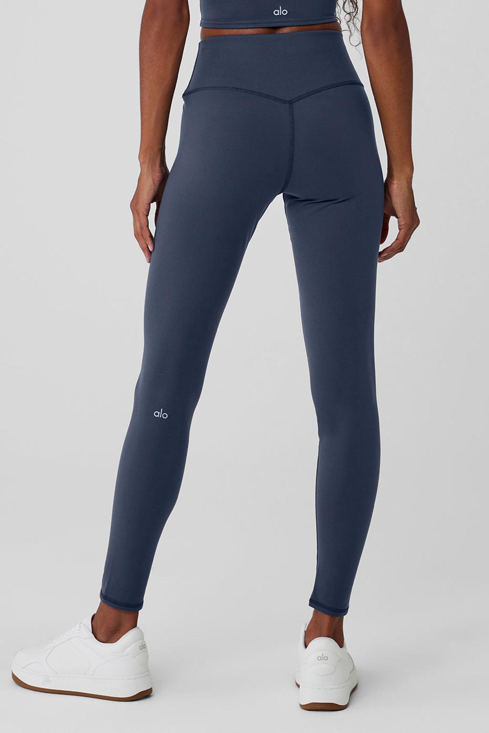 Navy Women Alo Yoga Airbrush Winter Warm High-Waist Nocturne Legging | Australia  94826-QDXZ