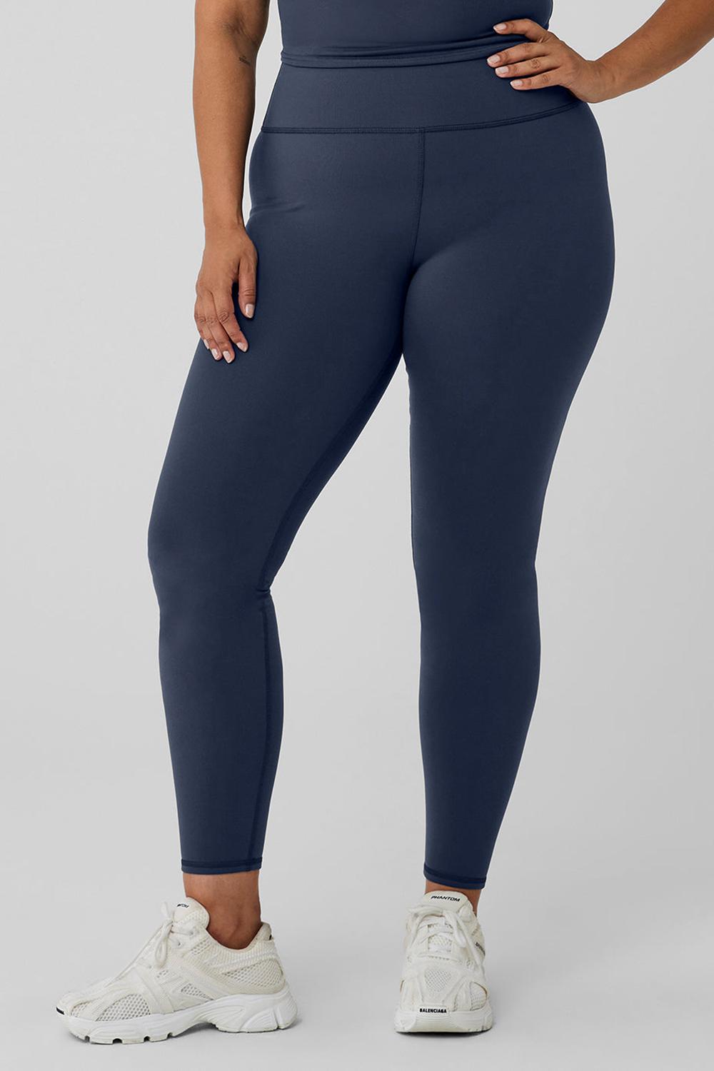 Navy Women Alo Yoga Airbrush Winter Warm High-Waist Nocturne Legging | Australia  94826-QDXZ