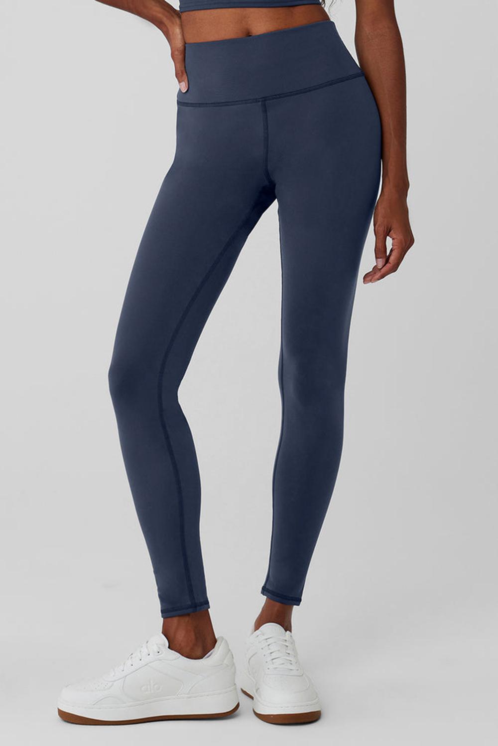 Navy Women Alo Yoga Airbrush Winter Warm High-Waist Nocturne Legging | Australia  94826-QDXZ
