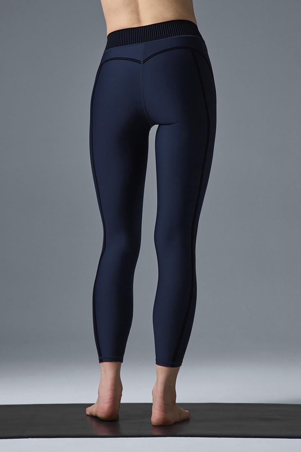 Navy Women Alo Yoga Airlift High-Waist 7/8 Line Up Legging | Australia  41638-CHWR