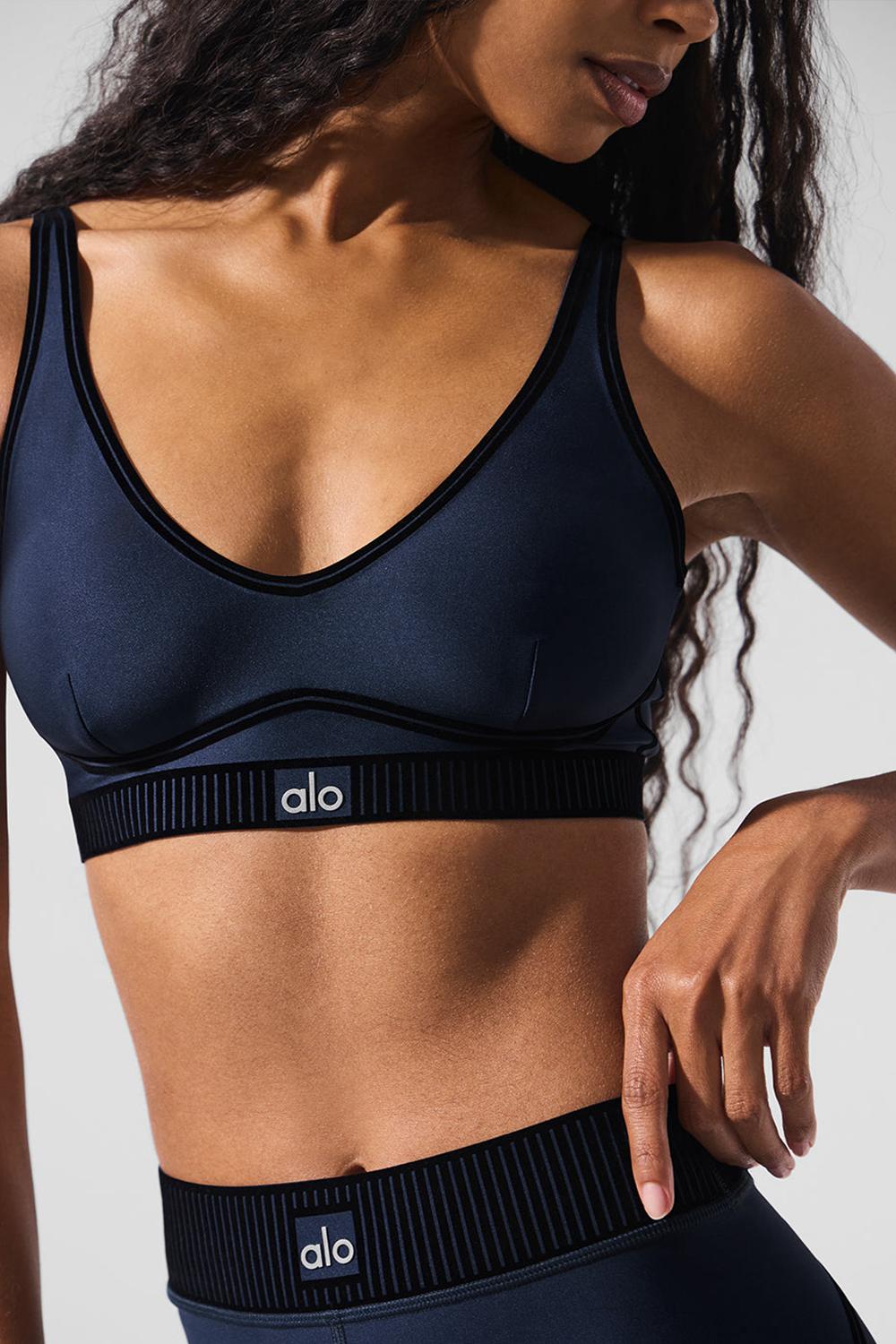 Navy Women Alo Yoga Airlift Line Up Bra | Australia  20379-OJYN