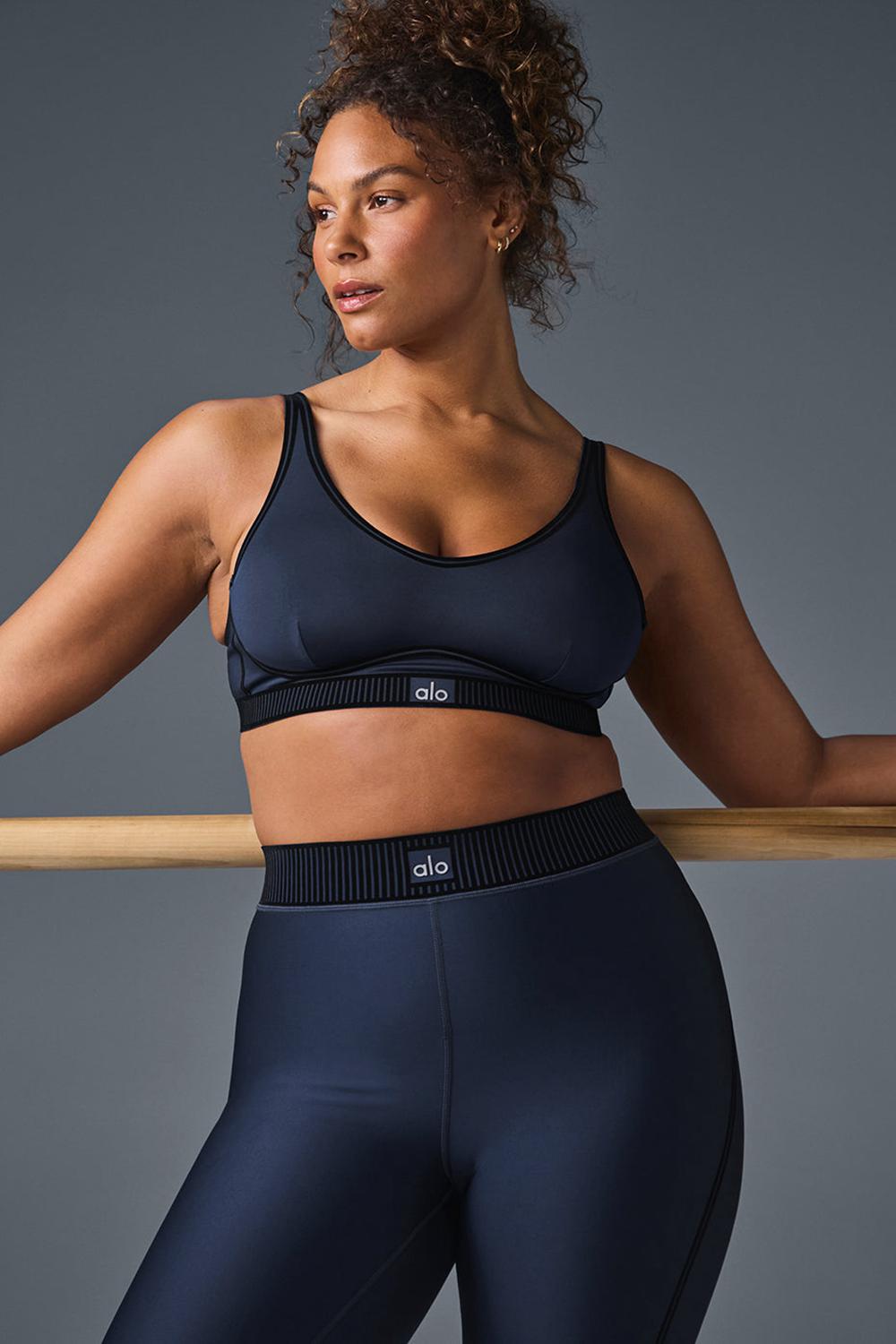 Navy Women Alo Yoga Airlift Line Up Bra | Australia  20379-OJYN