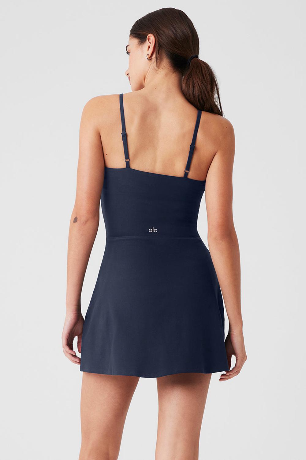 Navy Women Alo Yoga Alosoft Courtside Tennis Dress | Australia  60478-ZRVP