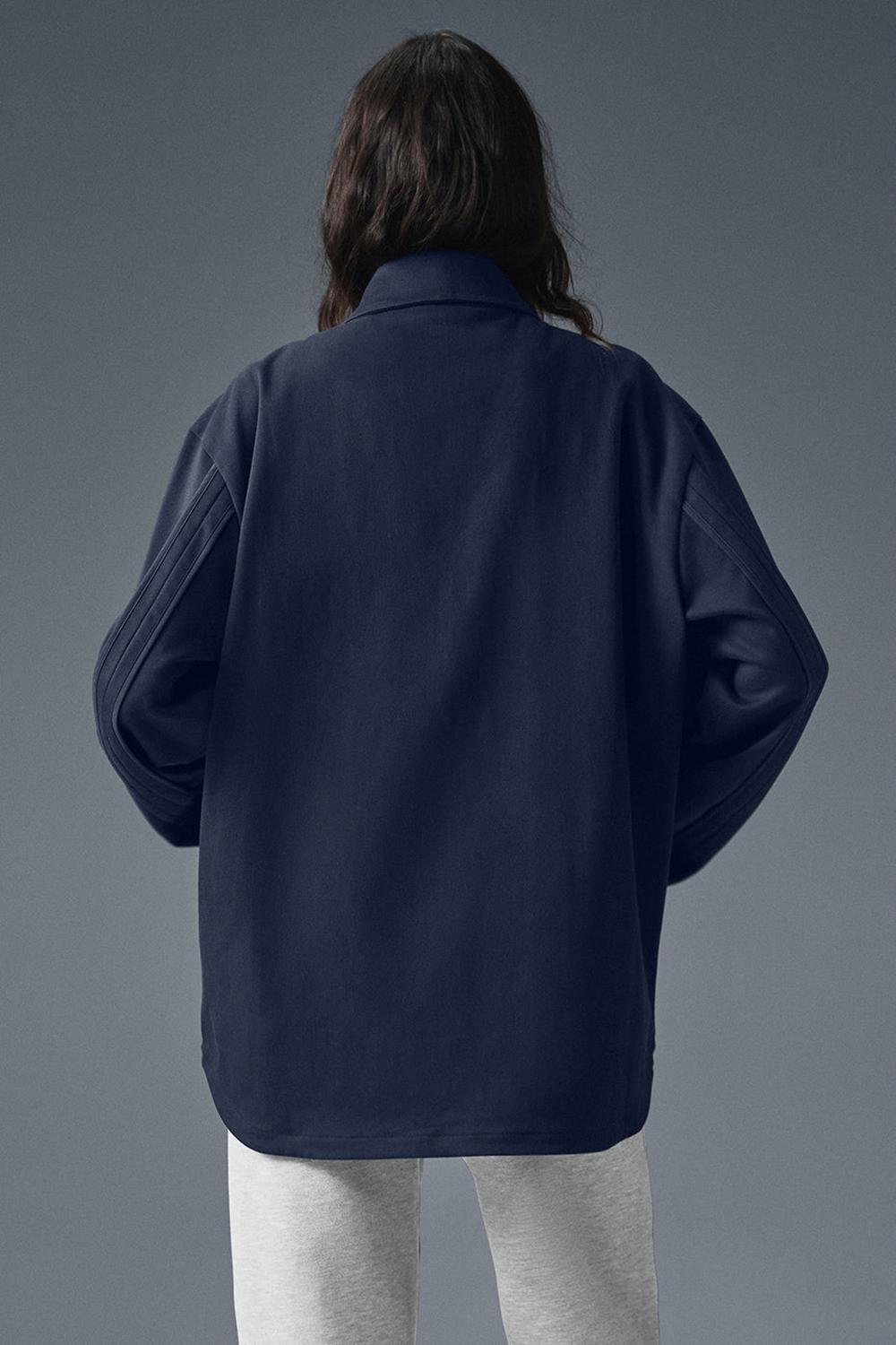 Navy Women Alo Yoga Edition Sueded Jacket | Australia  51793-AOZY