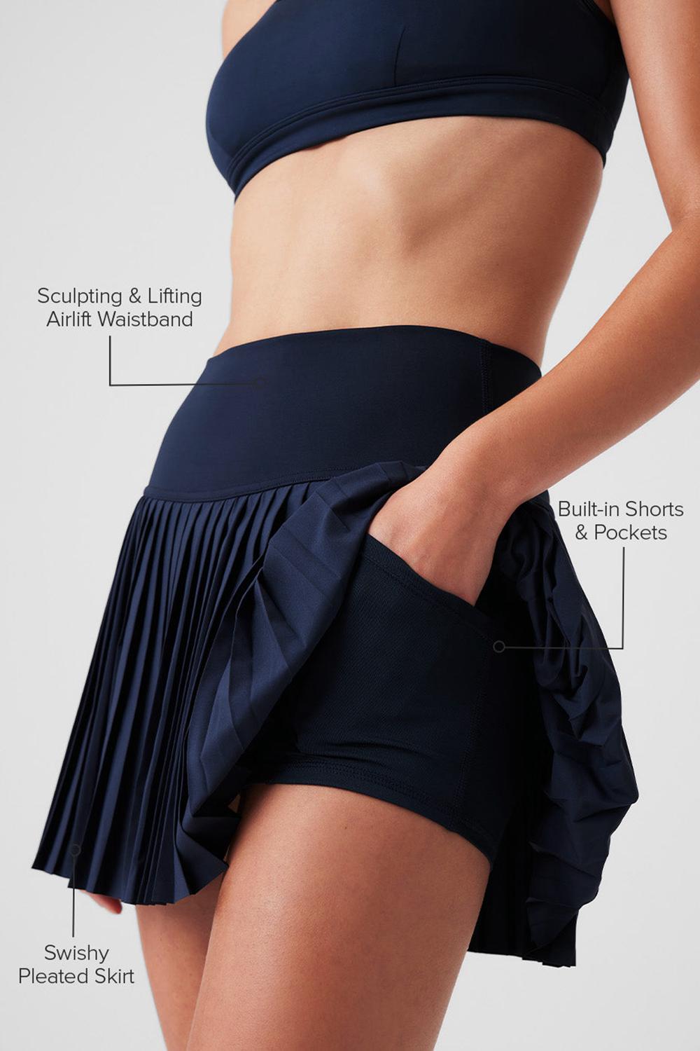 Navy Women Alo Yoga Grand Slam Tennis Skirt | Australia  93650-NZCH