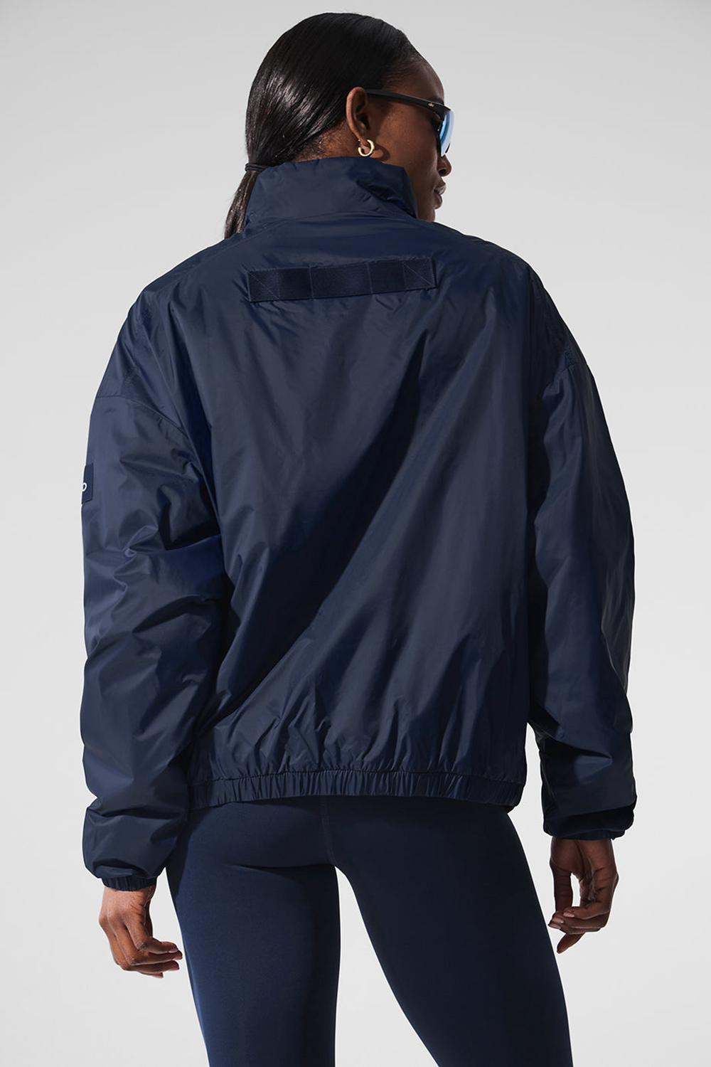 Navy Women Alo Yoga Latitude Light Weight 1/2 Zip Pullover Jacket | Australia  89765-OUFJ