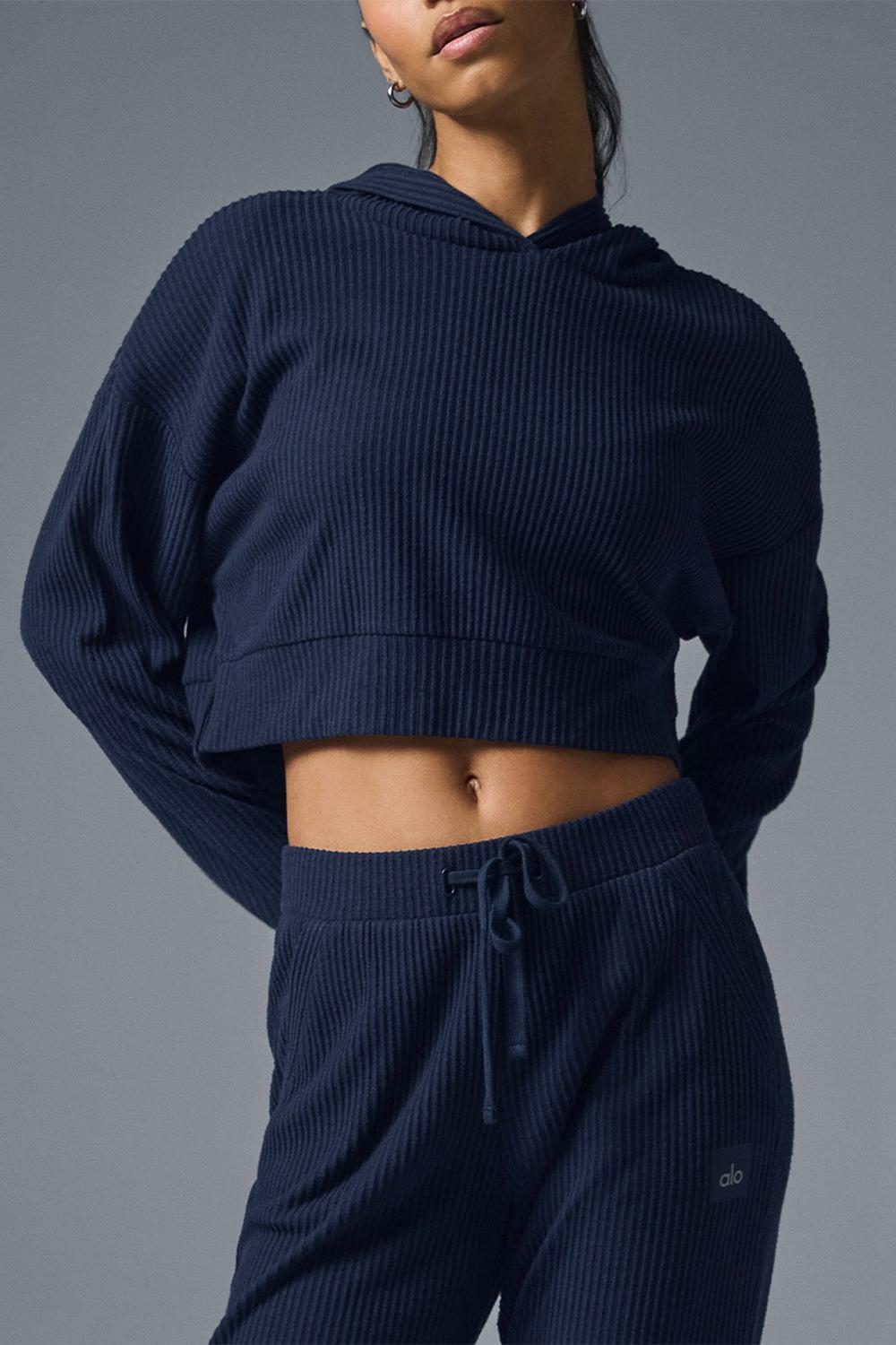 Navy Women Alo Yoga Muse Hoodie | Australia  84056-JBKZ