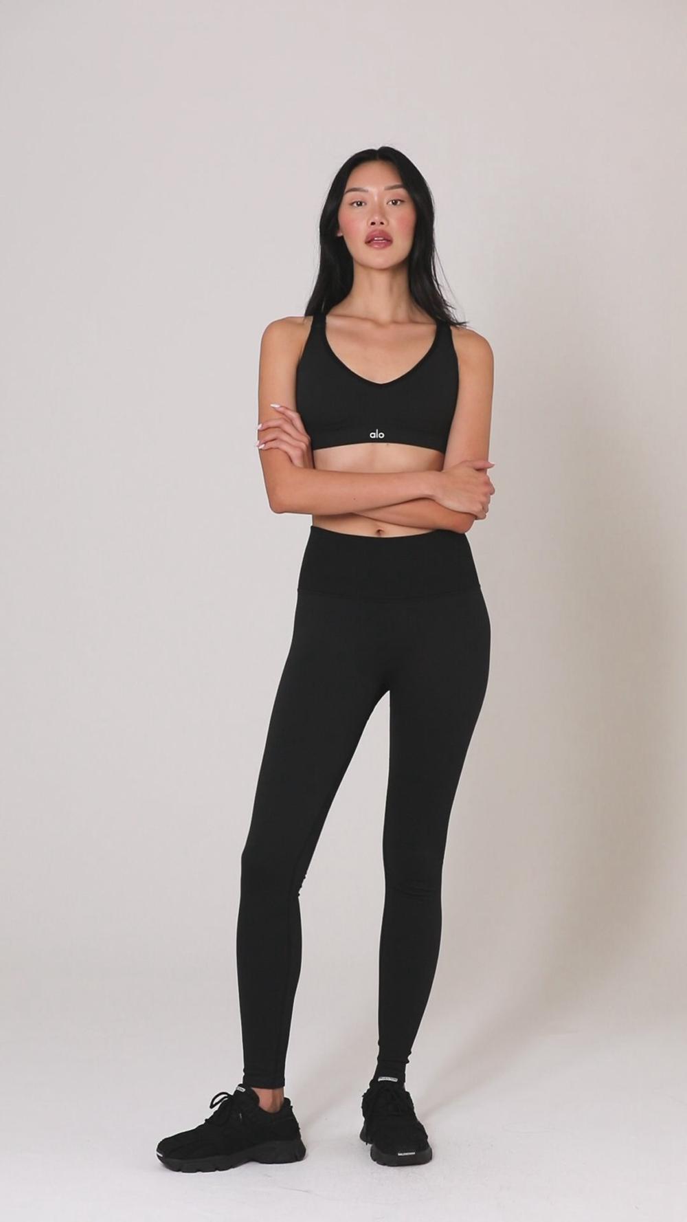 Navy Women Alo Yoga Seamless Ribbed Favorite Bra | Australia  80914-SAHB