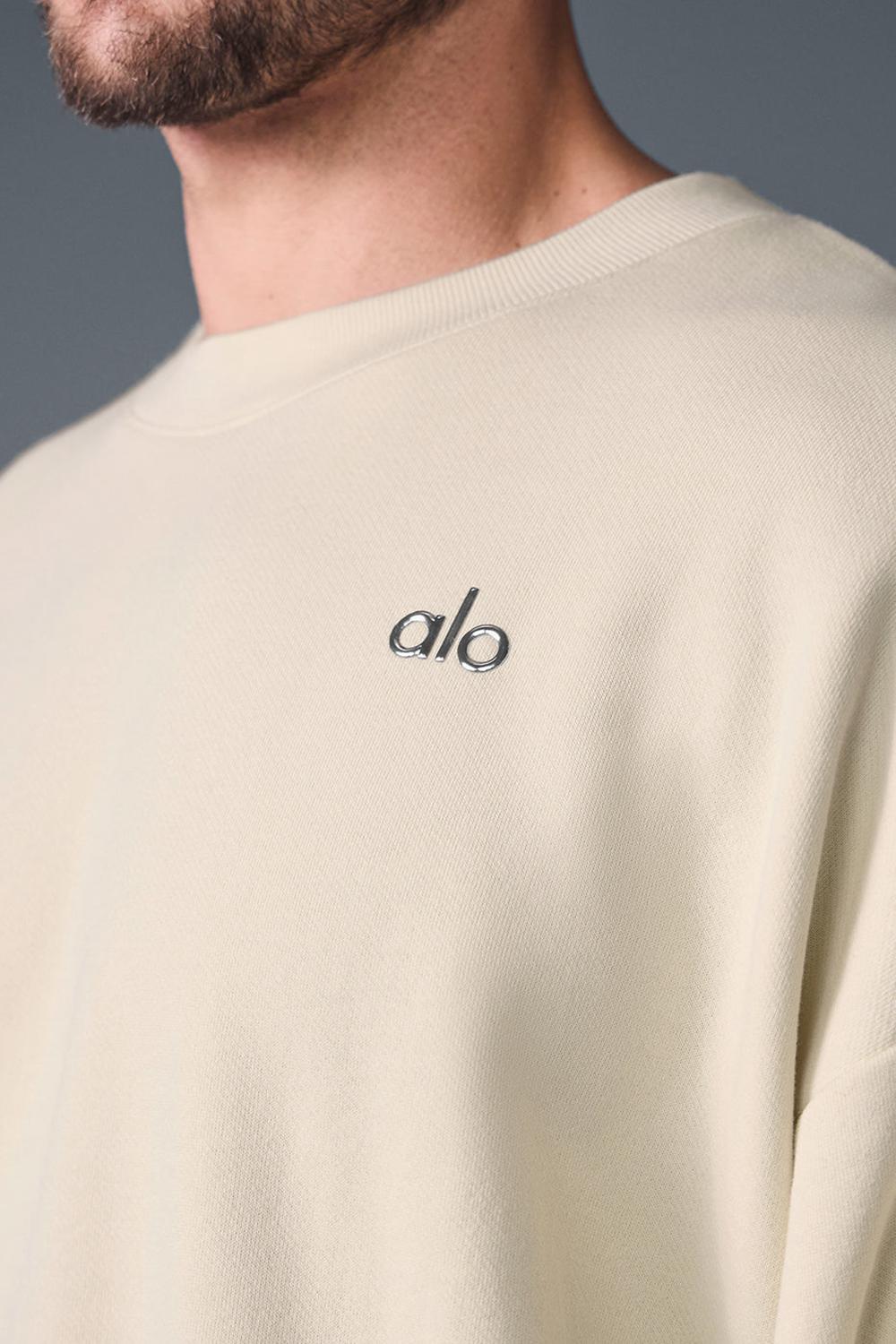 Oat Milk Men Alo Yoga Accolade Crew Neck Pullover | Australia  17652-TZMX