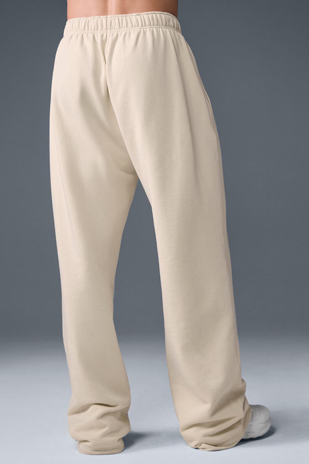 Oat Milk Men Alo Yoga Accolade Straight Leg Sweatpant | Australia  83297-ERYC