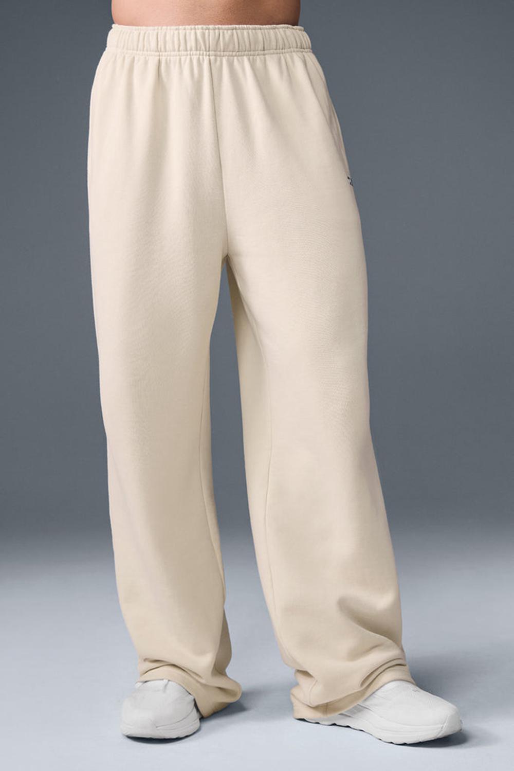 Oat Milk Men Alo Yoga Accolade Straight Leg Sweatpant | Australia  83297-ERYC