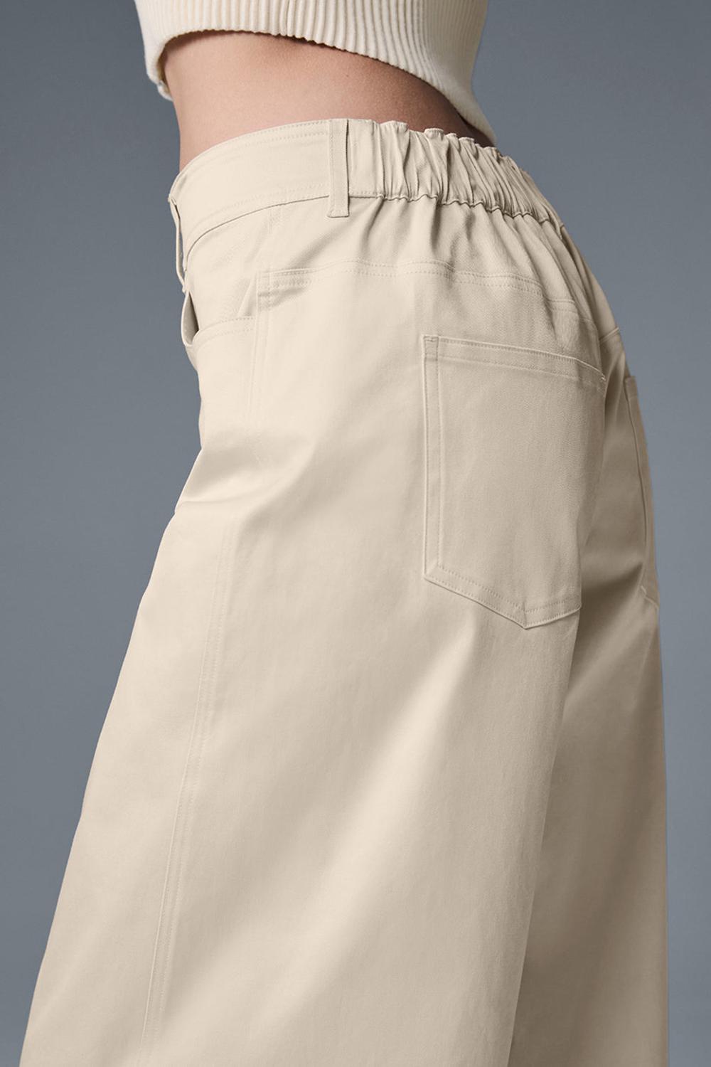 Oat Milk Women Alo Yoga Wanderlust Wide Leg Pant | Australia  35789-VGXH
