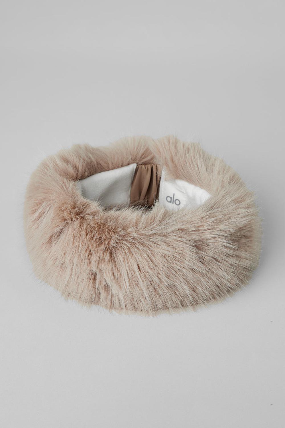 Oat Women Alo Yoga Faux Fur Wintersun Headband | Australia  18725-RMIN